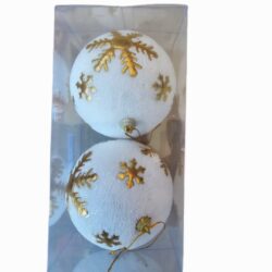 КОЛЕДНА УКРАСА 10см 2бр DP-7822