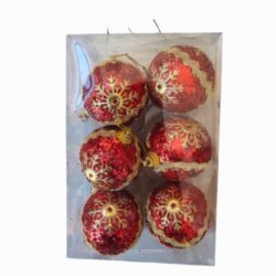 КОЛЕДНА УКРАСА 6см 6бр DP-7823