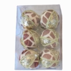 КОЛЕДНА УКРАСА 6см 6бр DP-7830