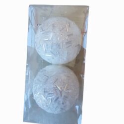 КОЛЕДНА УКРАСА 10см 2бр DP-7834