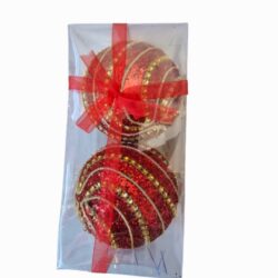 КОЛЕДНА УКРАСА 10см 2бр DP-7837